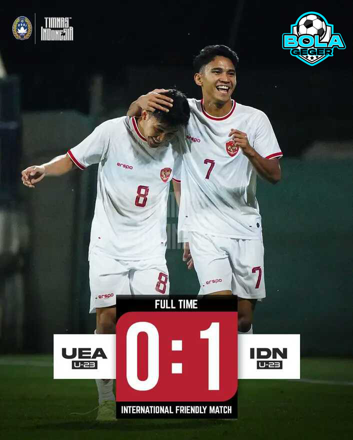 Indonesia U-23 Menang atas UEA U-23 1-0 Pada Laga Uji Coba