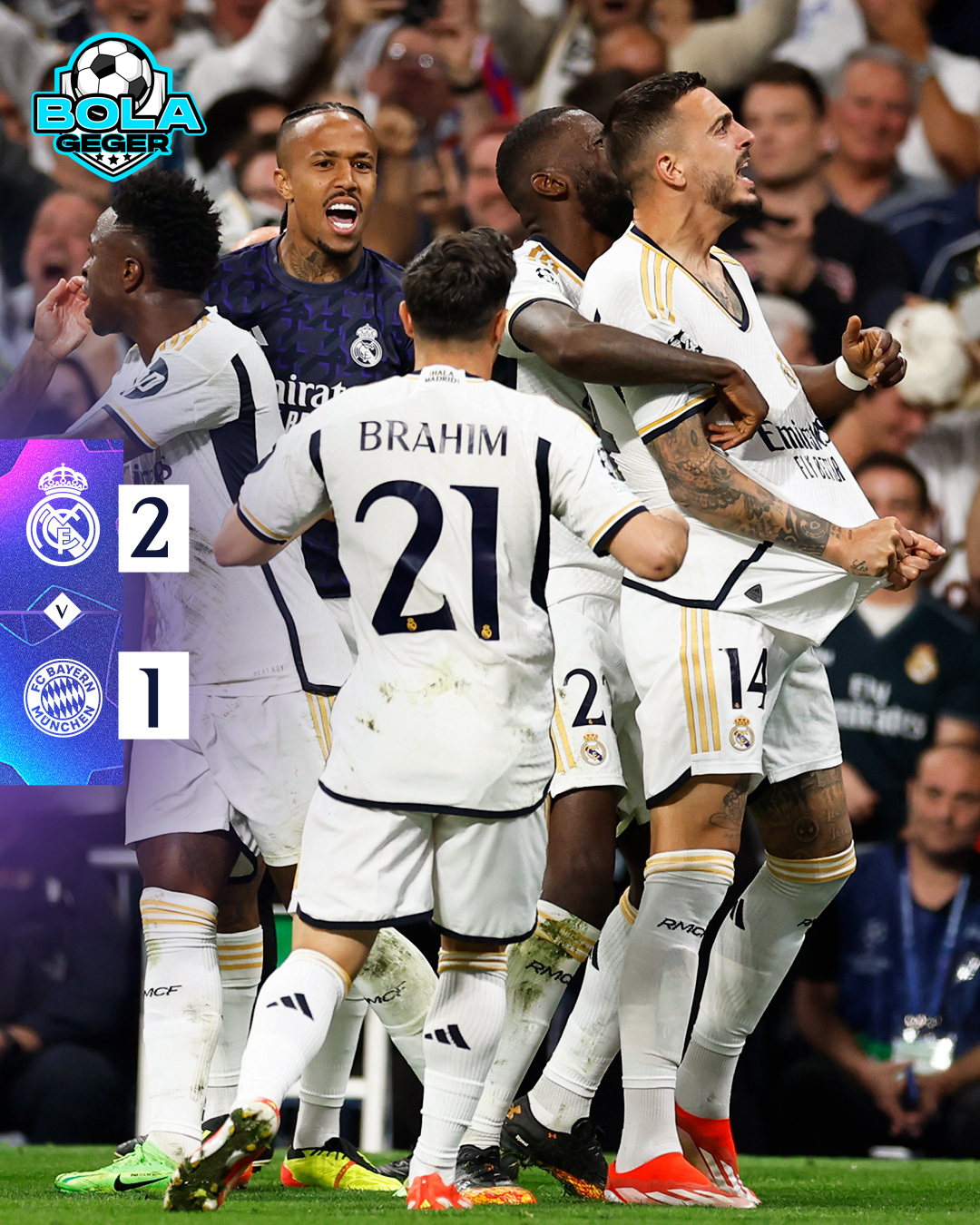 Real Madrid vs Munich 2-1: Joselu Loloskan Madrid ke Final